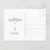 Blumengrün zum Geburtstag Eukalyptus vielen Dank Postkarte (Rückseite)