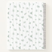Blumengrüner Hochzeitswunsch-Gästebuch Notizblock (Rückseite)