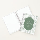 Blumengrüner Hochzeitswunsch-Gästebuch Notizblock (Innenseite)