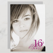 BlumenGrunge - Einladung des Foto-Bonbon-16 (Vorne/Hinten)