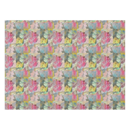 Blumengrunge-Kunstmuster Tischdecke (Vorderseite (Horizontal))