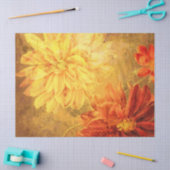 Blumengrunge Orange Dekoupage Tissue Paper Seidenpapier (Basteln)