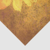 Blumengrunge Orange Dekoupage Tissue Paper Seidenpapier (Detail)