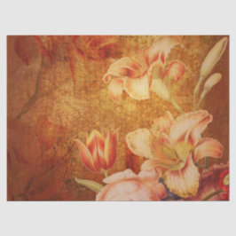 Blumengrunge Orange Lilies Decoupage Tissue Papst Seidenpapier