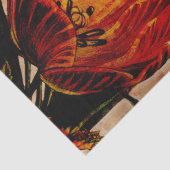 Blumengrunge Orange Tulip Dekoupage Tissue Paper Seidenpapier (Detail)