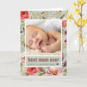 Blumengruß am ersten Muttertag Foto Karte (Gelbe Blume)