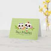 Blumengruß-Karte zuckerskulls Dia de Muertos Karte (Gelbe Blume)