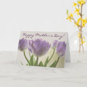 Blumengrüßkarte für den Muttertag | Tulpen Karte (Gelbe Blume)