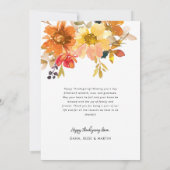 Blumengrüßkarte für Erntedank Dankeskarte (Rückseite)