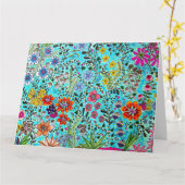 Blumengrußkarte, gedruckt aus Original Artwork Karte (Gelbe Blume)