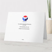 Blumengrußkarte, gedruckt aus Original Artwork Karte (Rückseite)