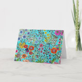 Blumengrußkarte, gedruckt aus Original Artwork Karte (Vorderseite)