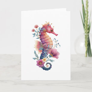 Blumengrußkarte - Romantische Whimsikkarte für See Karte