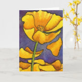 Blumengrüßkarte "Yellow Poppy #1" Karte (Gelbe Blume)