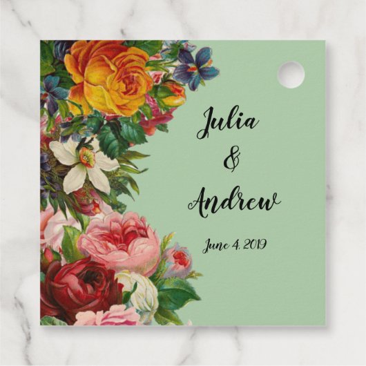 Blumenguss Geschenkanhänger (Rückseite)