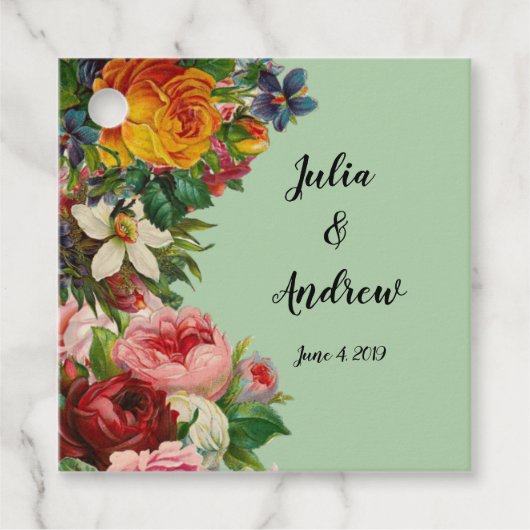 Blumenguss Geschenkanhänger (Vorderseite)