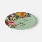 Blumenguss Pappteller (Schrägansicht)