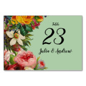 Blumenguss Tischnummer (Rückseite)