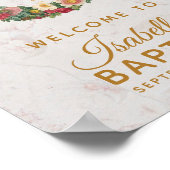 Blumengymnastik Goldkreuz Rose Marmor Poster (Ecke)