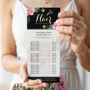 Blumenhaar - Liste der Preise für den modernen Sch Werbekarte