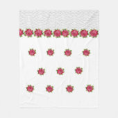 Blumenhahn Fleecedecke (Vorderseite)