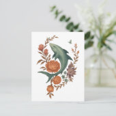 Blumenhaie Harmonie - Natur und Meeresfusion Kunst Einladungspostkarte (Stehend Vorderseite)