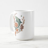 Blumenhaie Harmonie - Natur und Meeresfusion Kunst Kaffeetasse (Vorderseite Links)