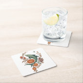 Blumenhaie Harmonie - Natur und Meeresfusion Kunst Rechteckiger Pappuntersetzer (Vor Ort)