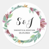 Blumenhain Runder Aufkleber (Vorderseite)