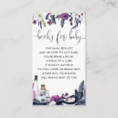 Blumenhain-Schlangenbücher für Babydusche Begleitkarte (Vorderseite)