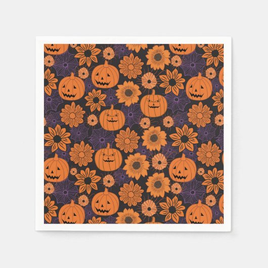 BlumenHalloween Serviette (Vorderseite)