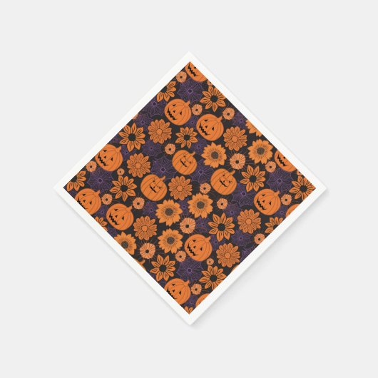 BlumenHalloween Serviette (Ecke)