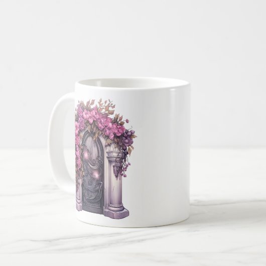 BlumenHalloween Spuk Haus Kaffeetasse (Vorderseite Links)
