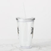 Blumenhalo-Schafe | addieren Ihren Namen Acryltrinkbecher (Links)