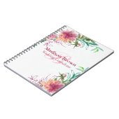 Blumenhandbrief Monogram Wedding Consultant Notizblock (Linke Seite)