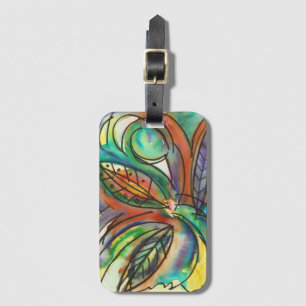 Blumenhandgemalte Aquarellkunst Gepäckanhänger