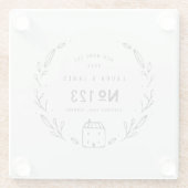 Blumenhandgezeichnet Glasuntersetzer (Rückseite)