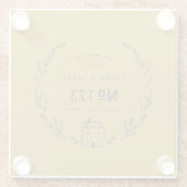 Blumenhandgezeichnet Glasuntersetzer (Rückseite)