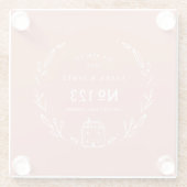 Blumenhandgezeichnet Glasuntersetzer (Rückseite)