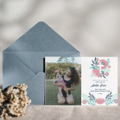 Blumenhandgezeichnet Taufen Einladung