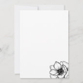 Blumenhandgezogenes weißes Brautparty Einladung (Rückseite)