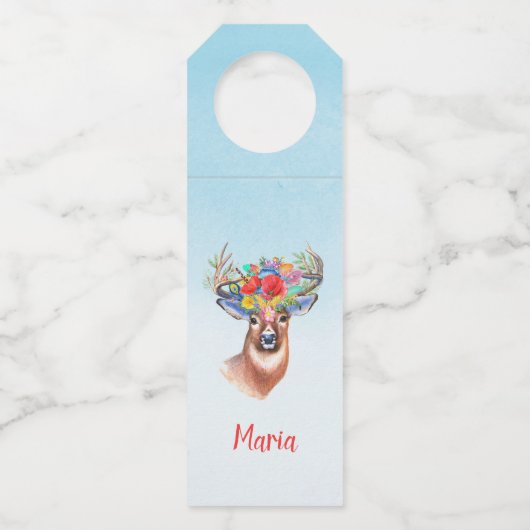 Blumenhändler Flaschenanhänger (Rückseite)