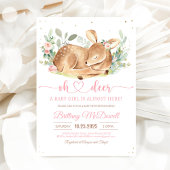 Blumenhändler Oh Deer Girl Babydusche Einladung