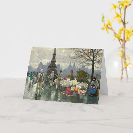 Blumenhändler | Paul Fischer Karte (Gelbe Blume)