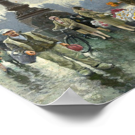 Blumenhändler | Paul Fischer Poster (Ecke)