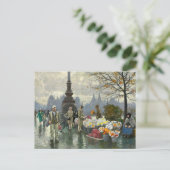 Blumenhändler | Paul Fischer Postkarte (Stehend Vorderseite)