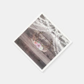 Blumenhändler & Streichlichter Rustikales Party Serviette (Ecke)