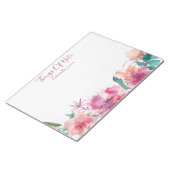 Blumenhandschrift "Dinge mit Note" Notizblock (angewinkelt)
