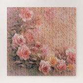 Blumenhandschrift - Rose Antiquitäten Puzzle (Horizontal)