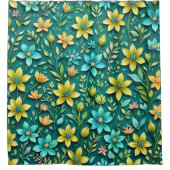 Blumenharmonie Duschvorhang (Vorderseite)